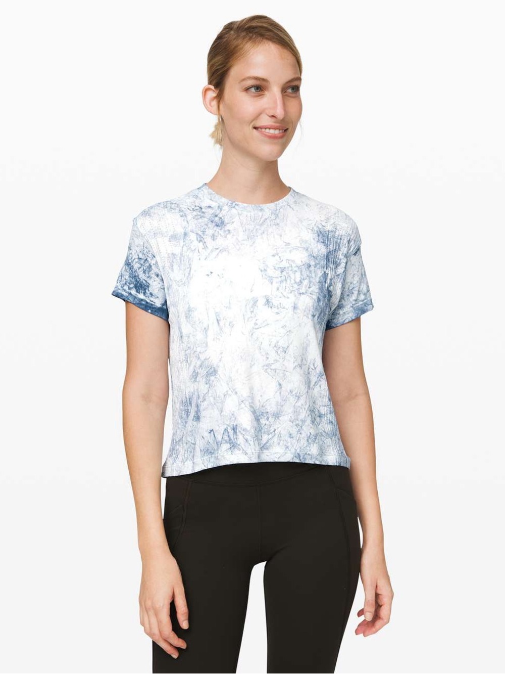 Lululemon Train to Be Short Sleeve
White /Luna summer top y2k sport 🍋Women's Top